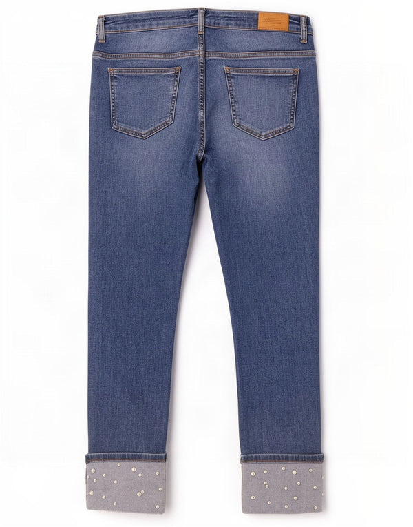 Женские прямые джинсы Zara EU 40 Medium W30 L26, синие, хлопок