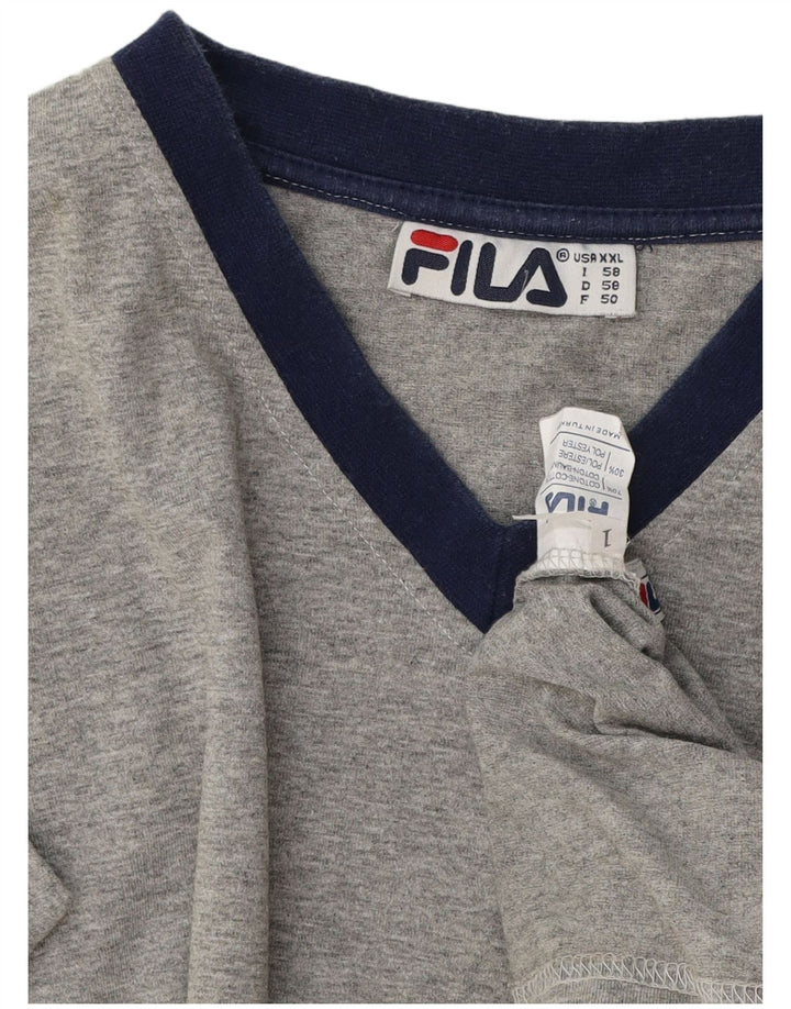 Мужская футболка Fila Top 2XL Серый хлопок в крапинку