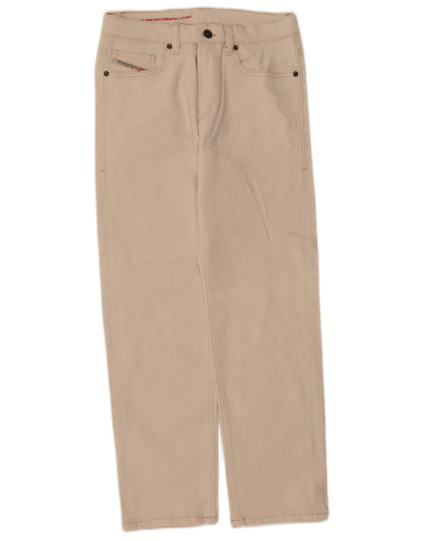 DIESEL Boys Straight Jeans 11-12 Years W27 L26 Beige Cotton