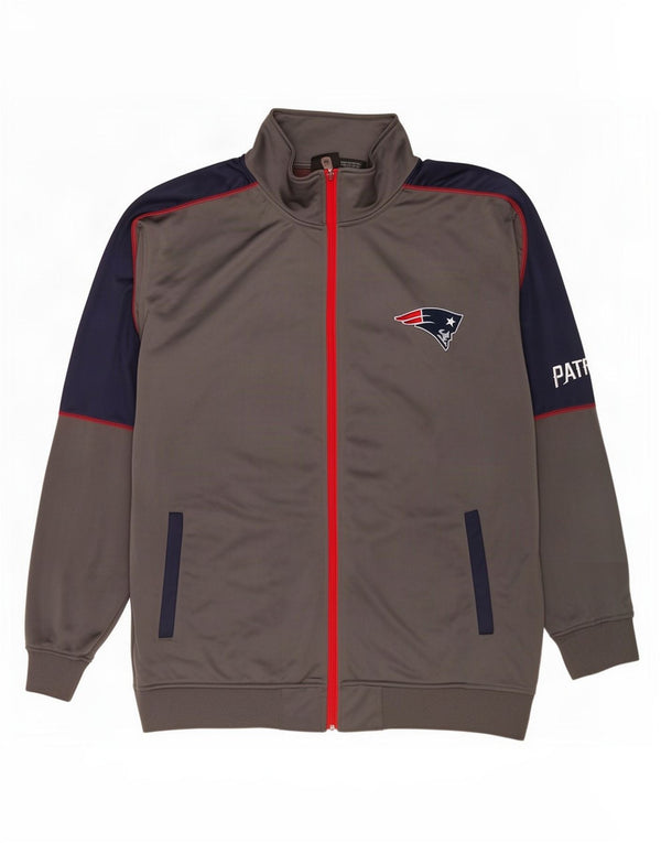 Мужской спортивный костюм NFL New England Patriots, верхняя куртка 2XL, серый с цветными блоками