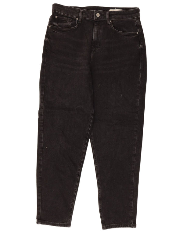 Женские зауженные джинсы для мам Marks & Spencer UK 12 Medium W30 L27, черные