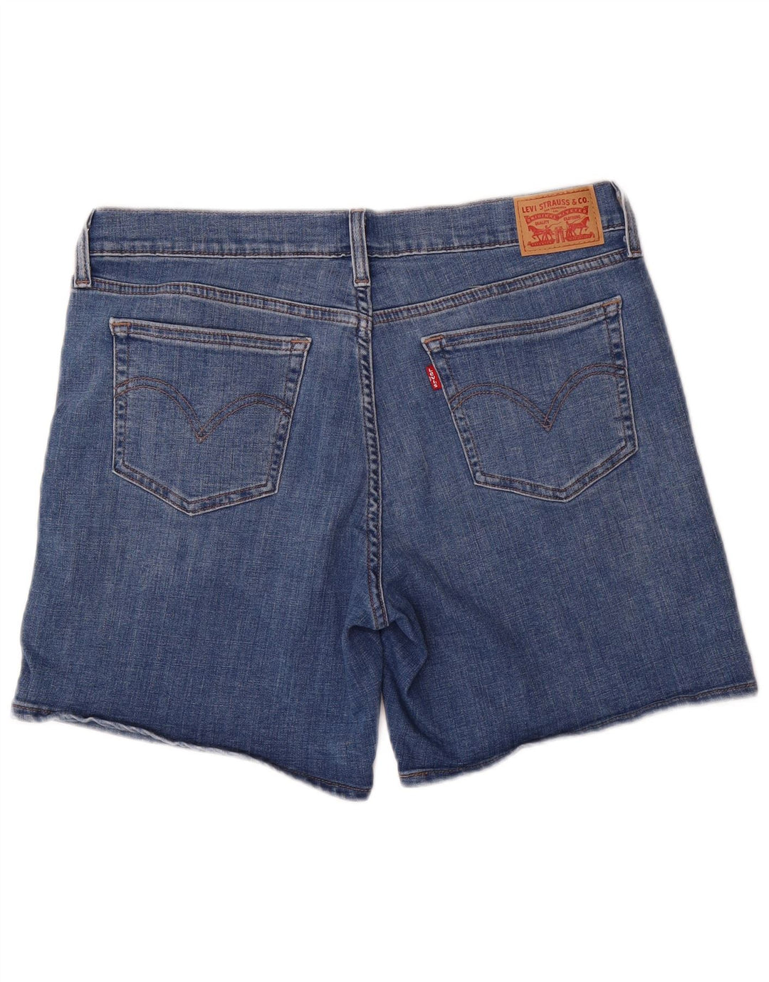Женские джинсовые шорты Levi's W30, хлопковые, среднего синего цвета