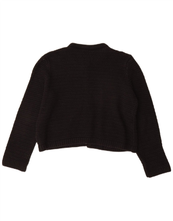 Женский кардиган Marks & Spencer UK 14, средний черный хлопковый свитер