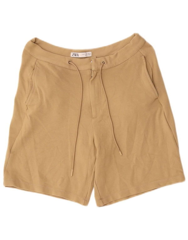 Женские шорты чинос Zara Medium W31 Бежевые из вискозы