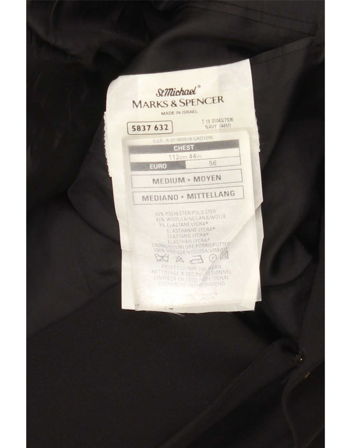 Мужской пиджак на двух пуговицах Marks & Spencer UK 44 XL, темно-синий полиэстер