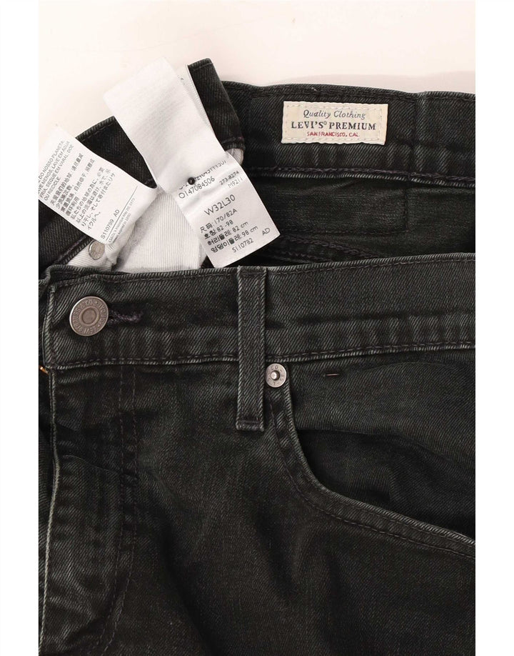 Мужские джинсы Levi's Slim 511 W32 L30, черный хлопок