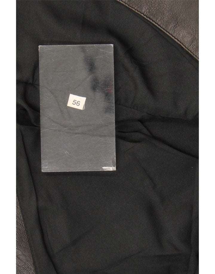VINTAGE Мужской кожаный жилет IT 56 XL Коричневый