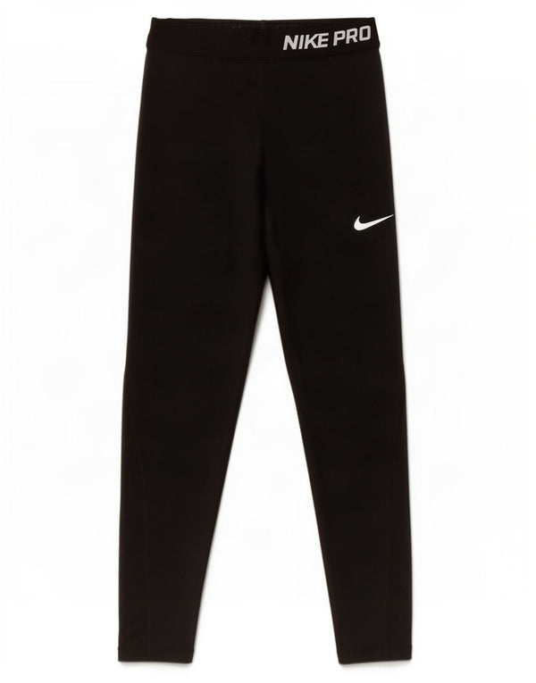 Леггинсы с рисунком Nike для девочек Dri Fit, 12–13 лет, большие, черные