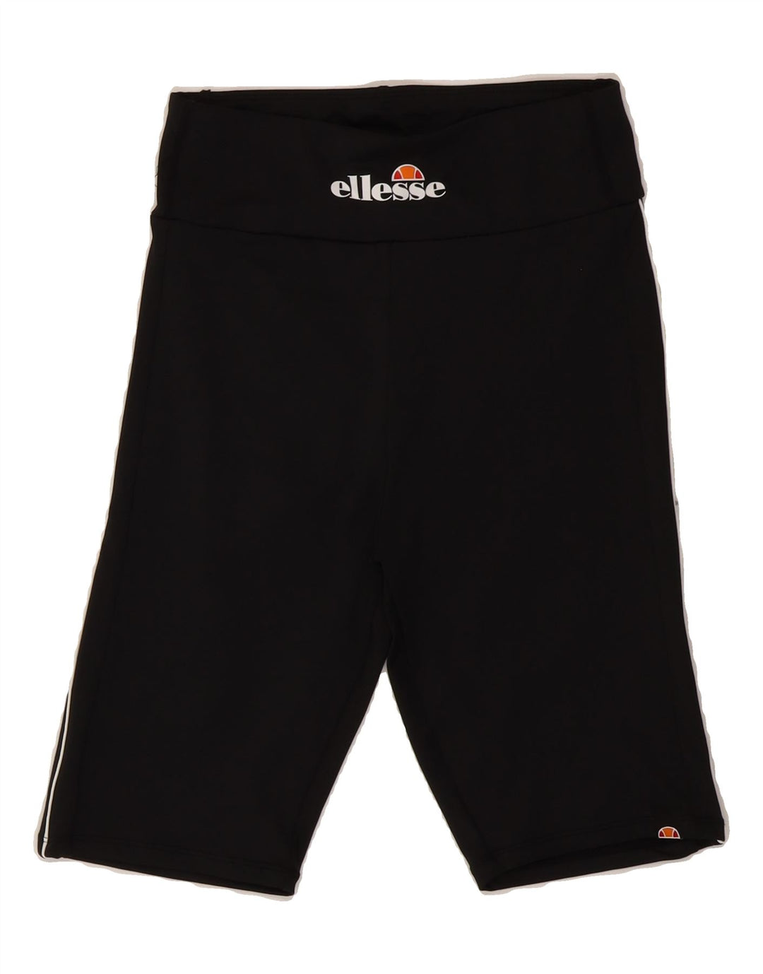 ELLESSE Womens Graphic Sport Shorts UK 10 Small Black Polyester Vintage Ellesse and Second-Hand Ellesse from Messina Hembry 