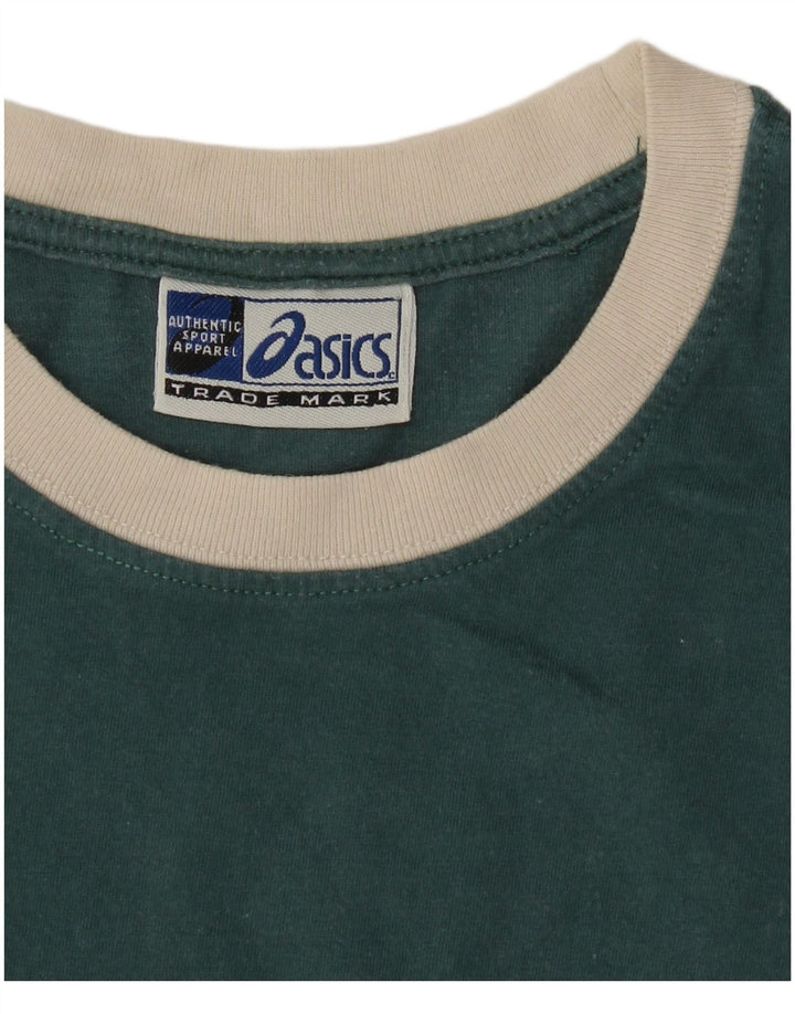 ASICS Womens Graphic T-Shirt Top UK 14 Large Green