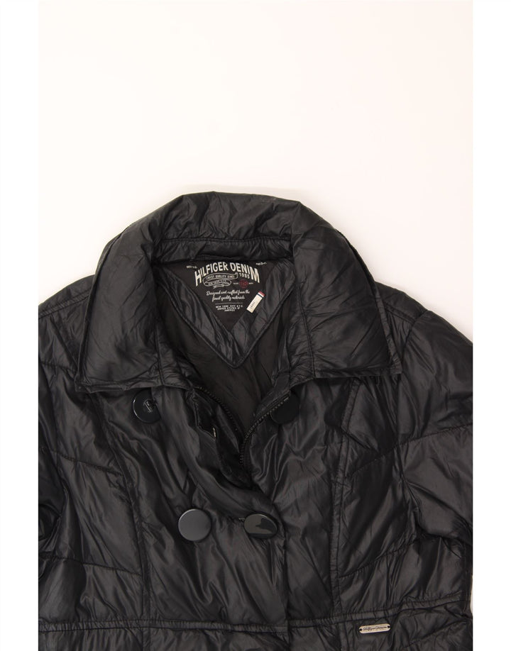 TOMMY HILFIGER Womens Padded Jacket UK 14 Large Black Nylon Vintage Tommy Hilfiger and Second-Hand Tommy Hilfiger from Messina Hembry 