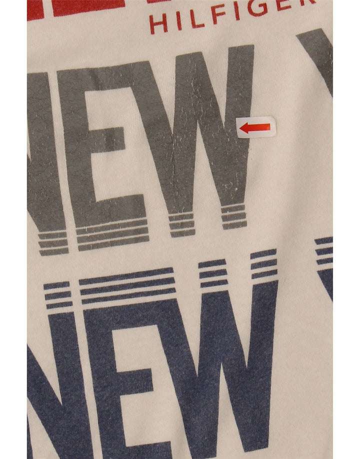 TOMMY HILFIGER Mens Graphic T-Shirt Top XL White