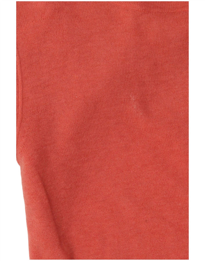 Женский джемпер с высоким воротником JIGSAW, кашемировый свитер среднего розового цвета, Великобритания 12