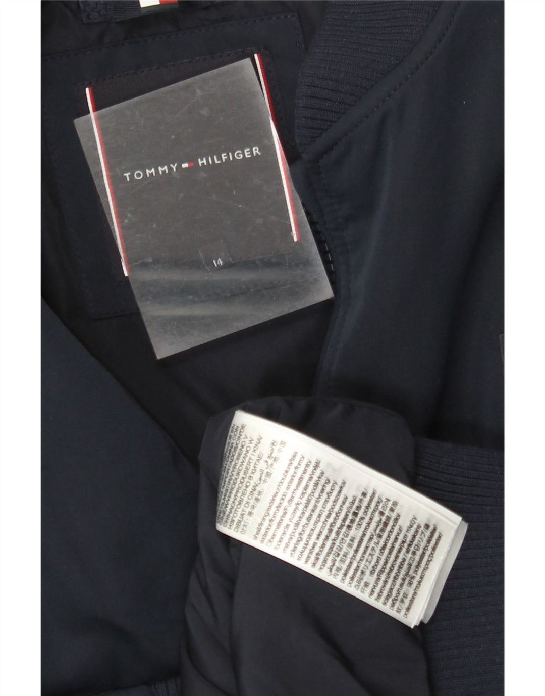 TOMMY HILFIGER Куртка-бомбер для мальчиков 13–14 лет, темно-синий полиэстер