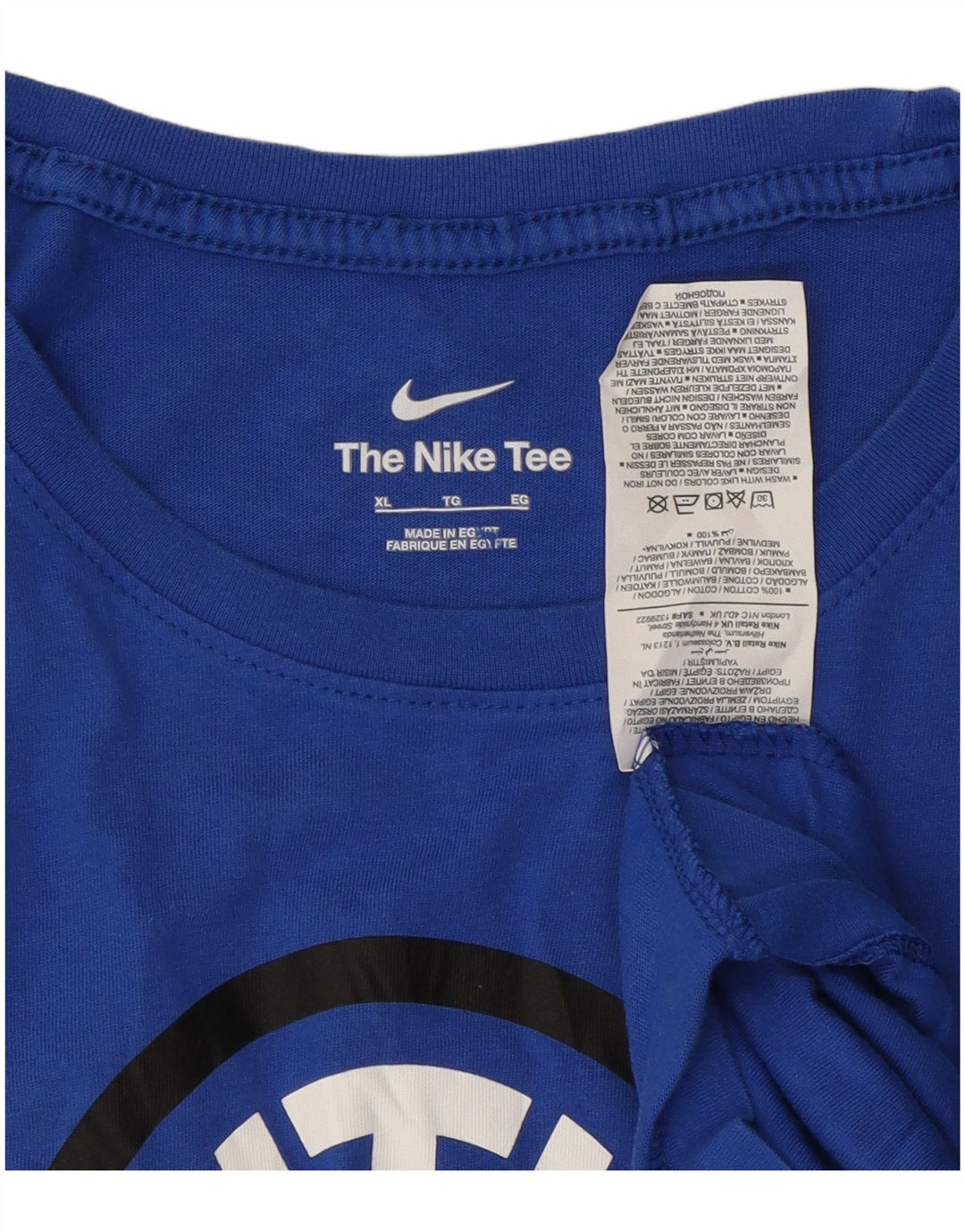 Мужская футболка NIKE Inter Milan с графическим рисунком, XL, синяя, хлопковая