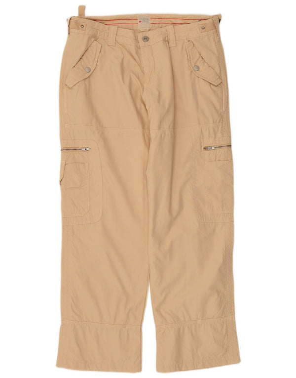 Think Pink Женские прямые брюки-карго, большие W34 L28, бежевый хлопок