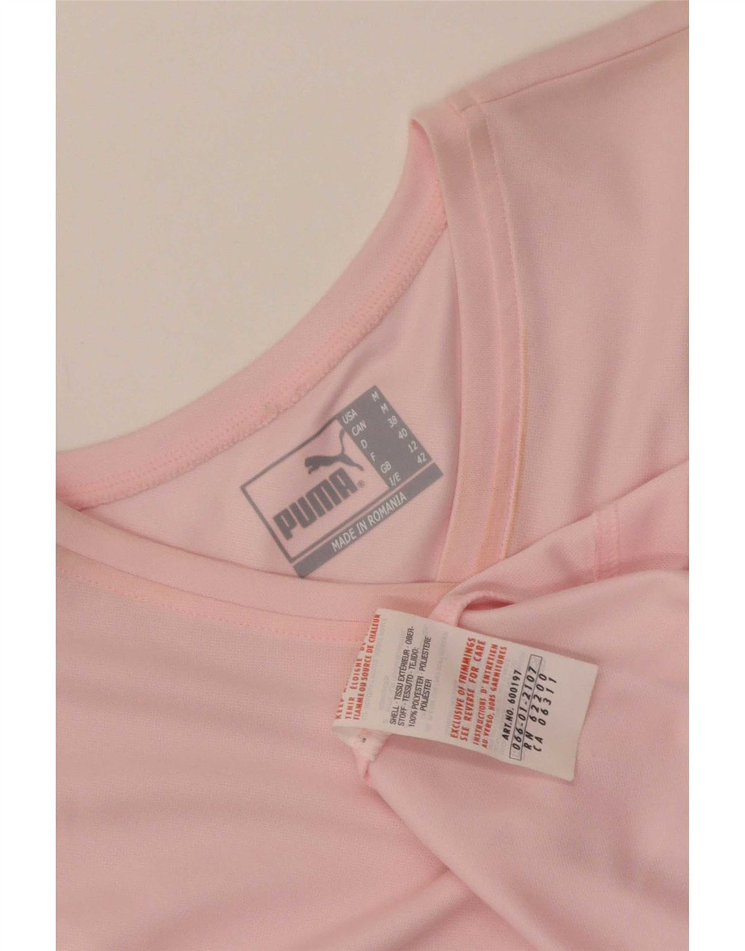 Женская футболка Puma Top UK 12, средний розовый полиэстер
