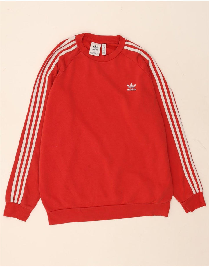 Мужской свитер Adidas, большой красный хлопковый джемпер