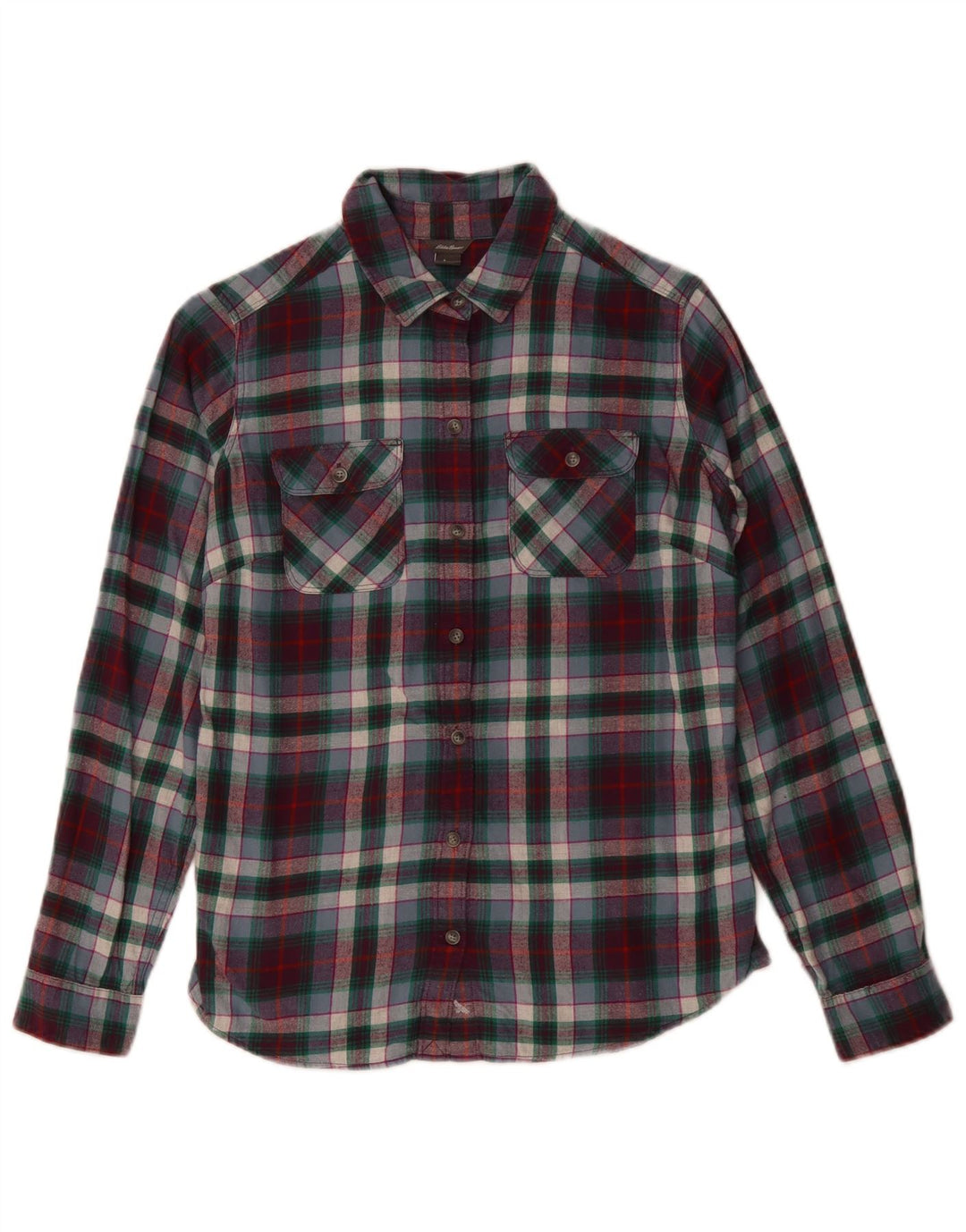 Женская фланелевая рубашка Eddie Bauer, Великобритания, 10 шт., маленькая разноцветная клетка, хлопок