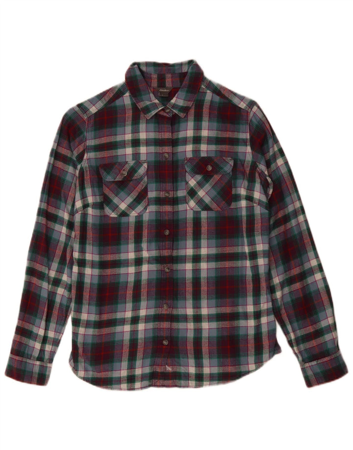 Женская фланелевая рубашка Eddie Bauer, Великобритания, 10 шт., маленькая разноцветная клетка, хлопок