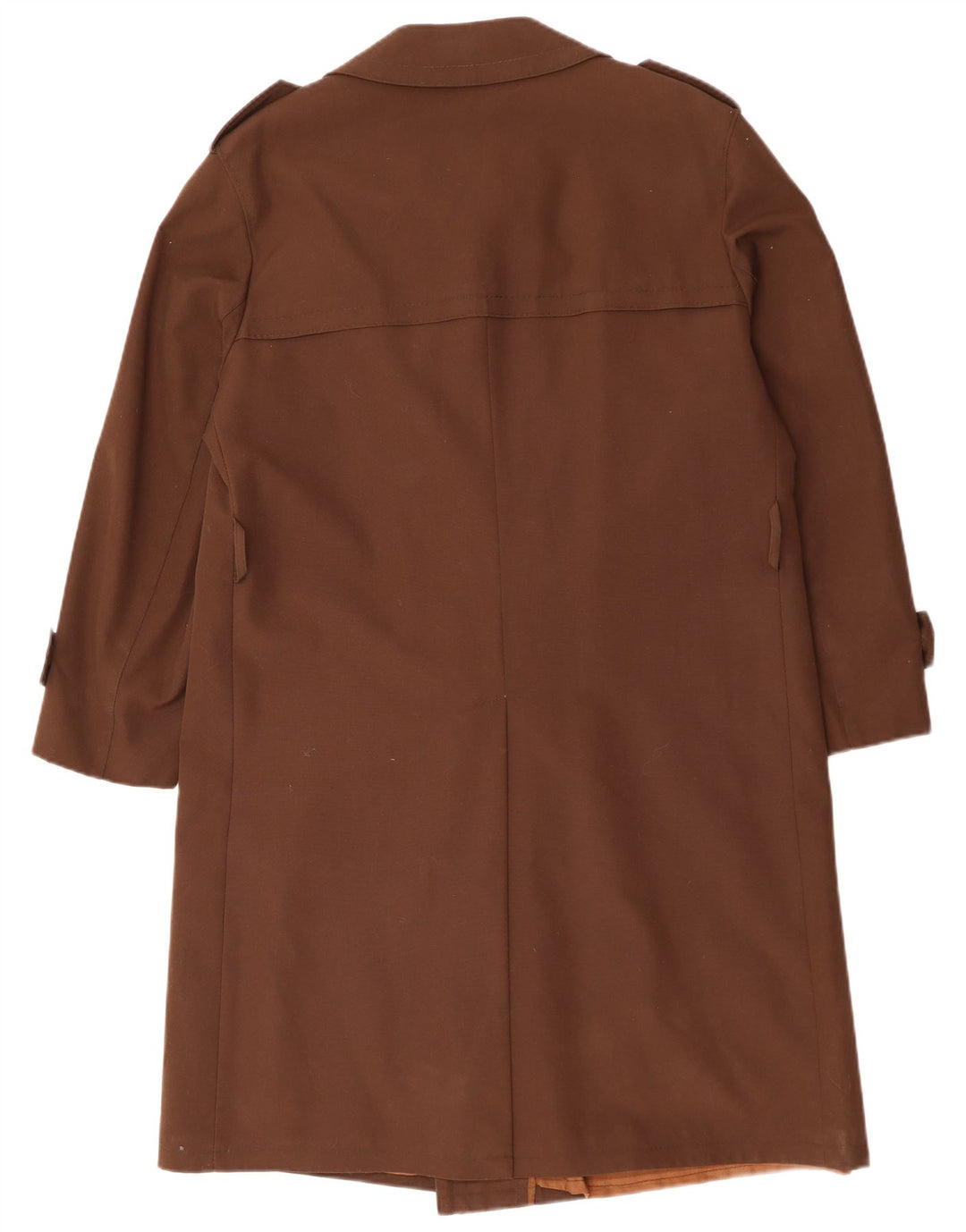 Винтажный мужской двубортный тренч UK 38, средний коричневый цвет