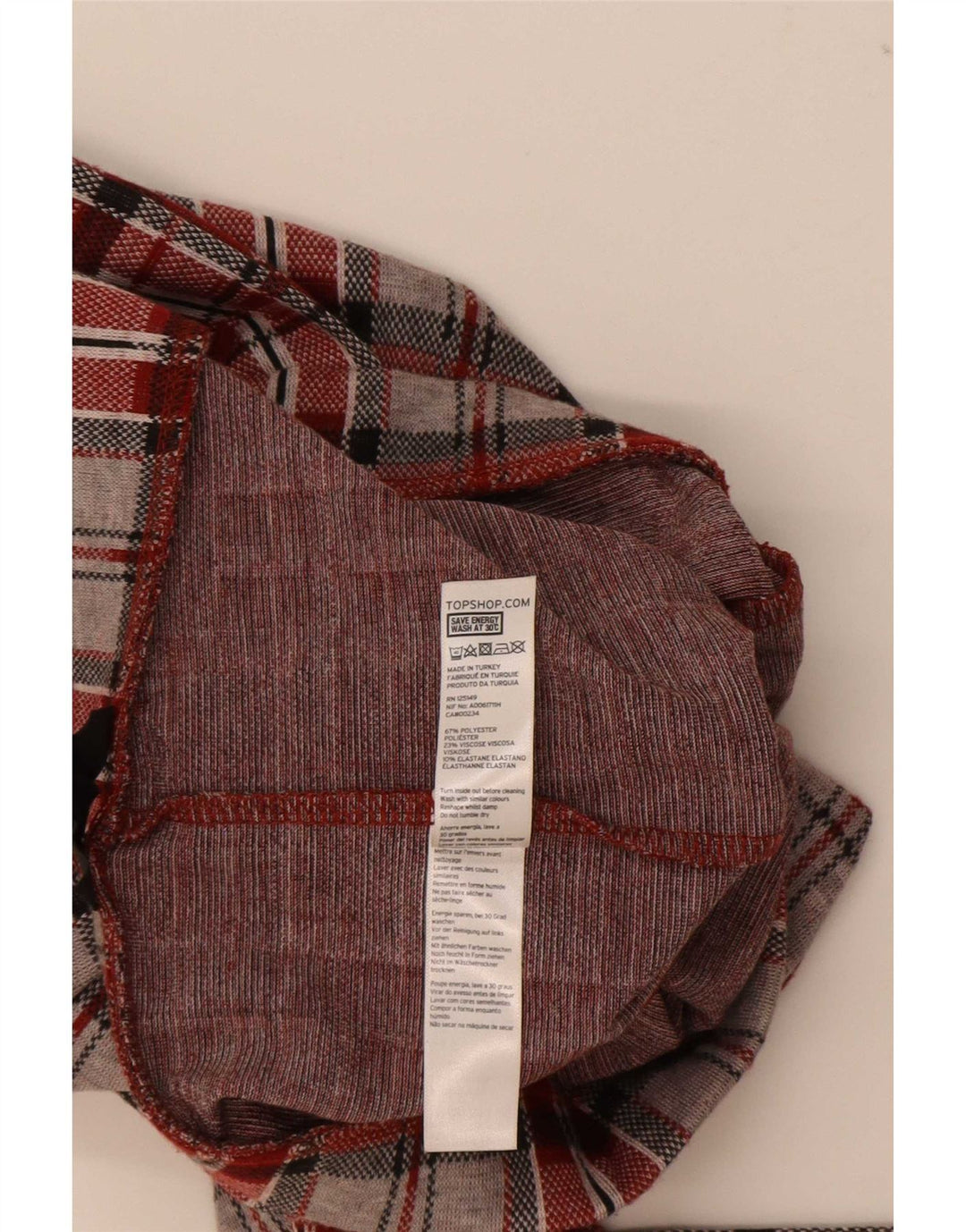 Женские леггинсы с рисунком Topshop UK 8, маленький красный полиэстер в клетку