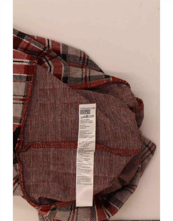 Женские леггинсы с рисунком Topshop UK 8, маленький красный полиэстер в клетку