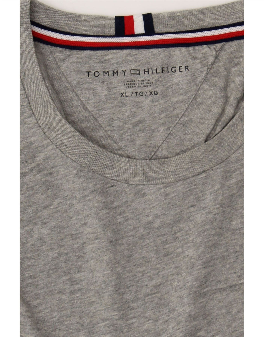 TOMMY HILFIGER Mens Top Long Sleeve XL Grey Cotton Vintage Tommy Hilfiger and Second-Hand Tommy Hilfiger from Messina Hembry 