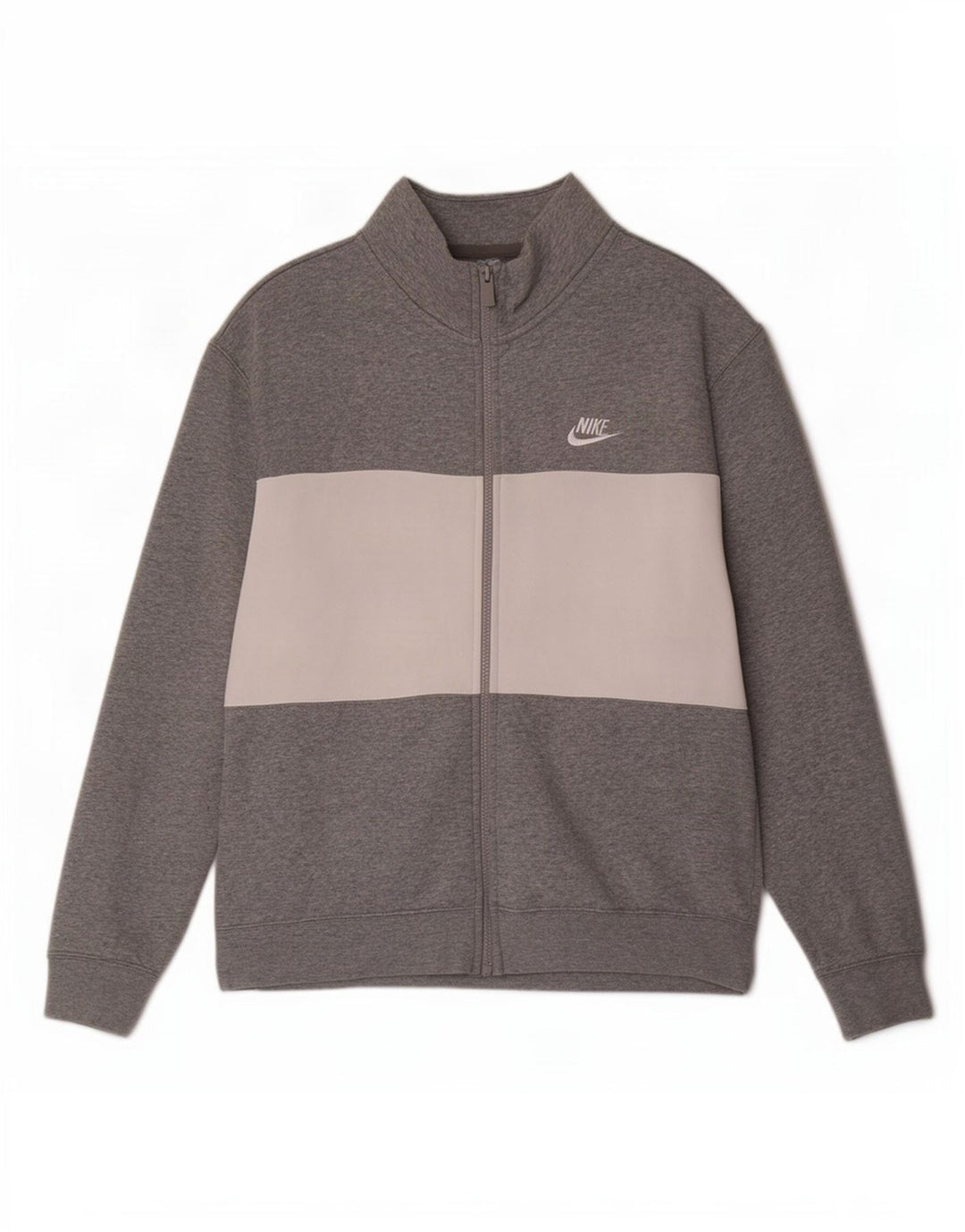 Мужской спортивный костюм Nike, хлопковая куртка среднего серого цвета с цветными блоками