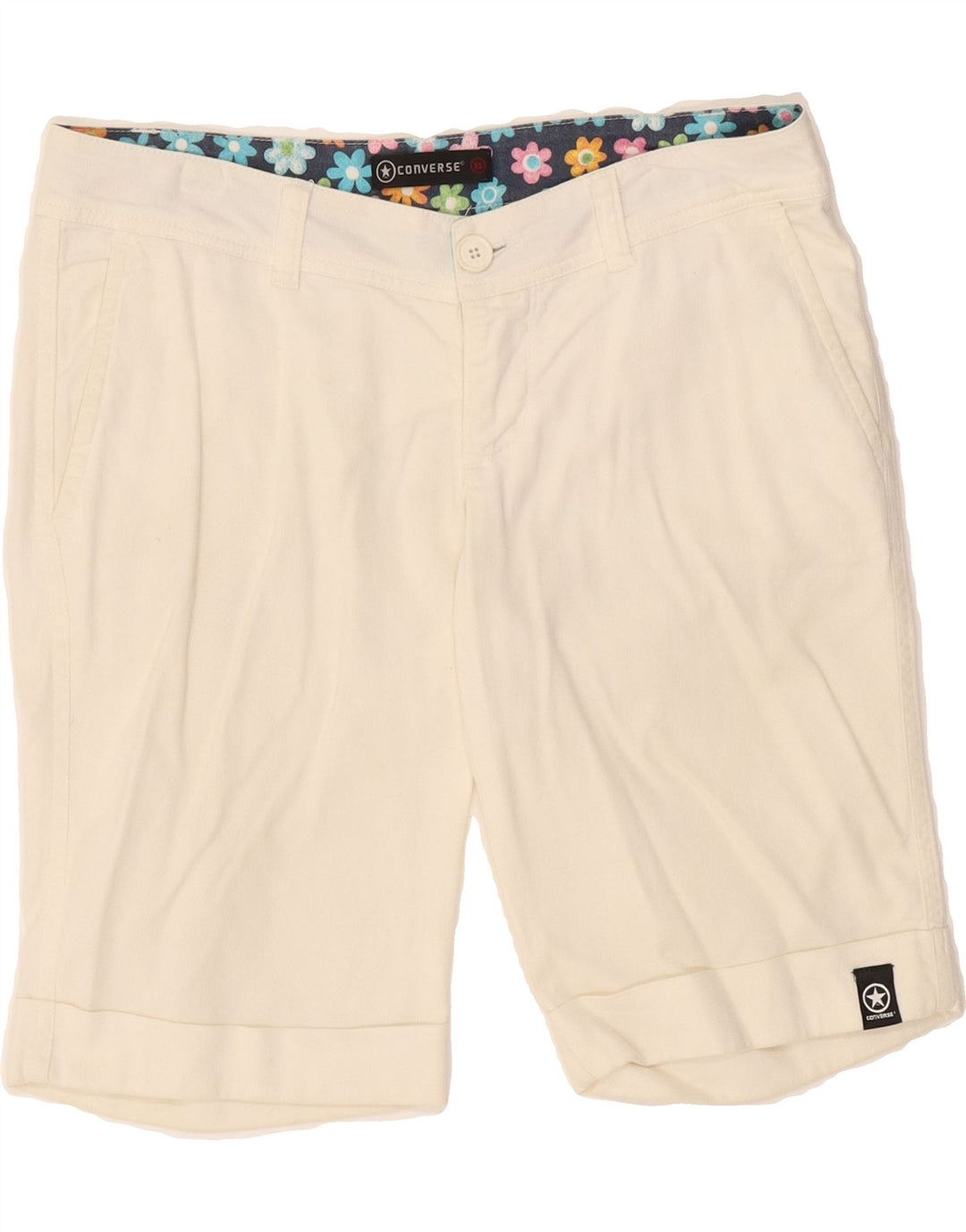 CONVERSE Mens Chino Shorts XS W30 White Cotton Vintage Converse and Second-Hand Converse from Messina Hembry 
