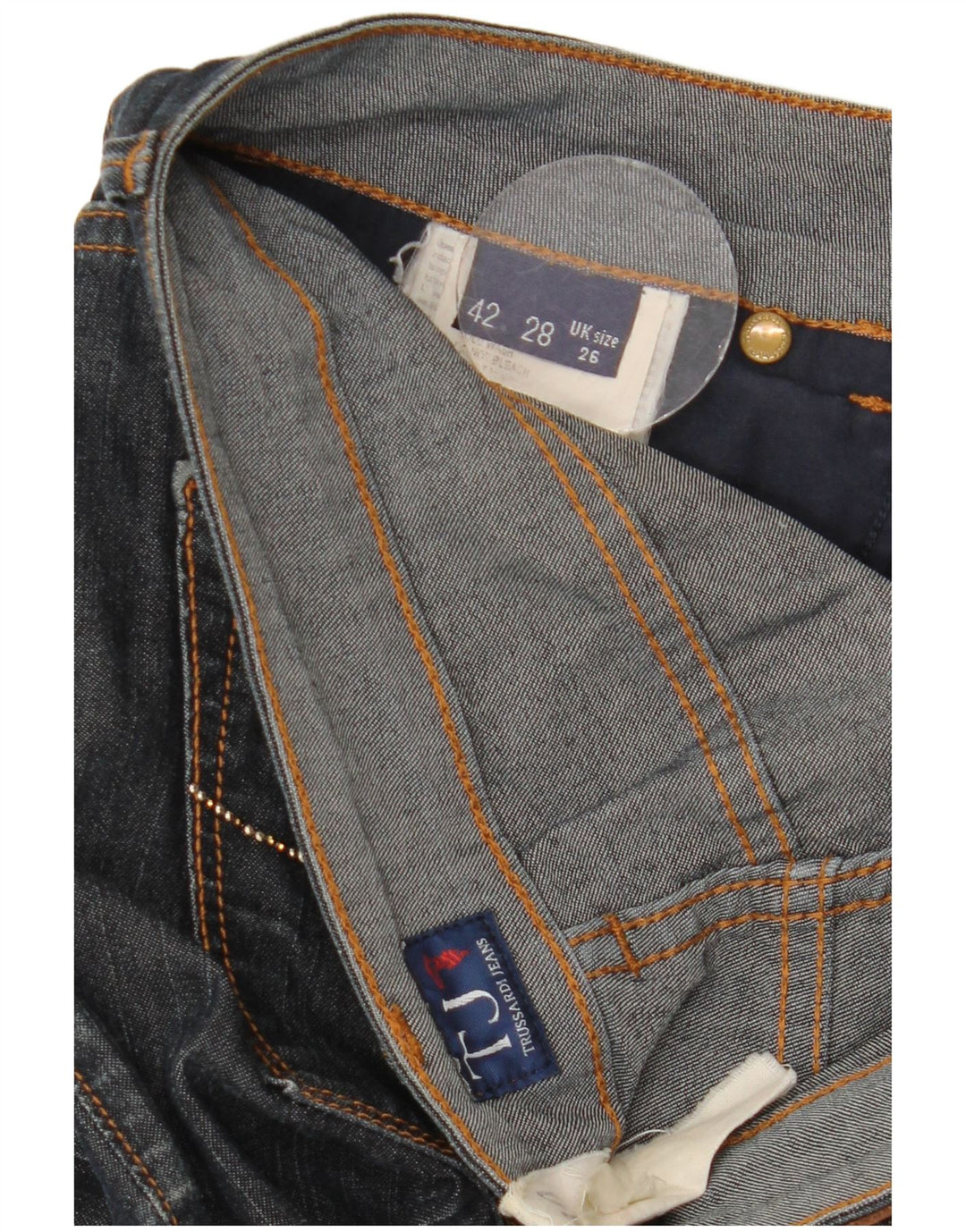 Женские узкие джинсы Trussardi W26 L30, темно-синий, хлопок