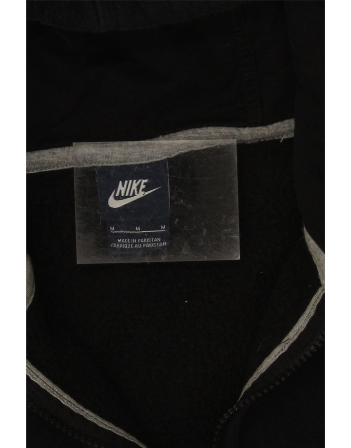Мужской свитер с капюшоном на молнии Nike среднего размера, черный, хлопок