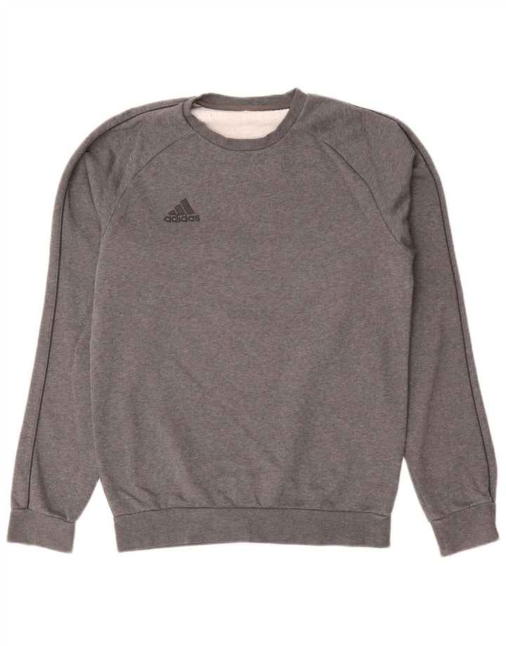 Мужской свитер Adidas, маленький серый хлопковый джемпер