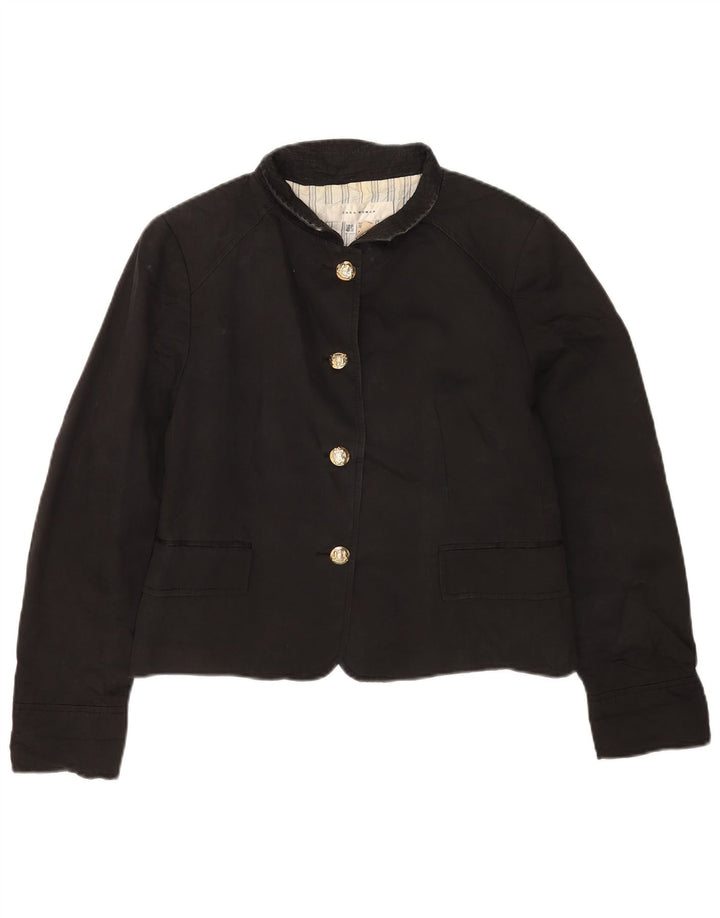 Женский укороченный бомбер Zara UK 18 XL, черный хлопок