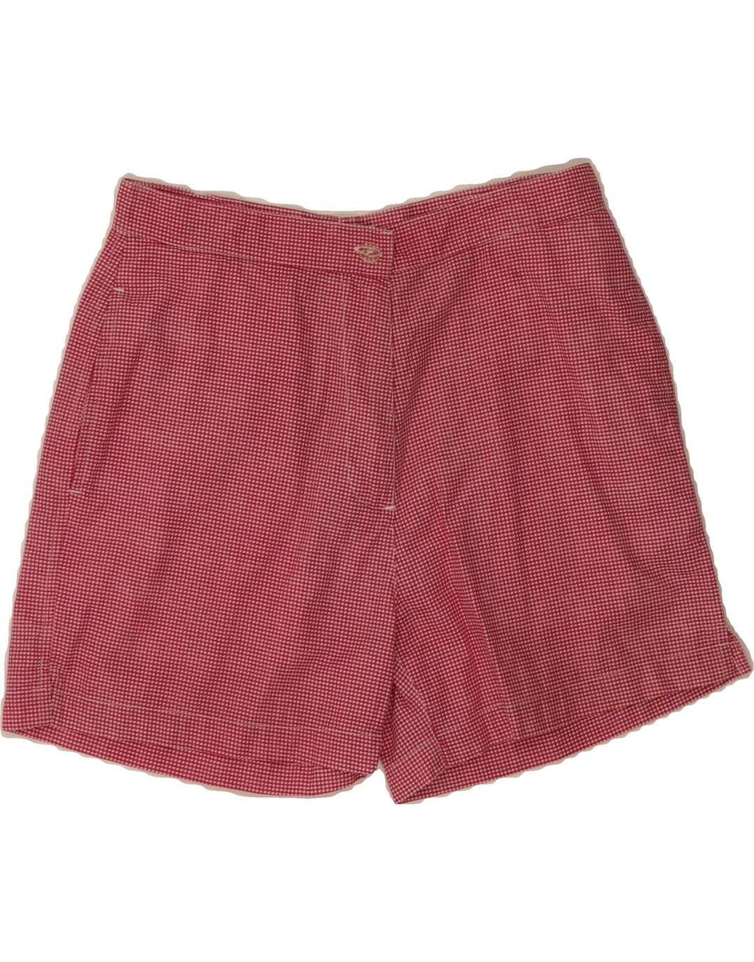ST. BERNARD Womens Chino Shorts UK 12 Medium W28  Pink Check Vintage St. Bernard and Second-Hand St. Bernard from Messina Hembry 