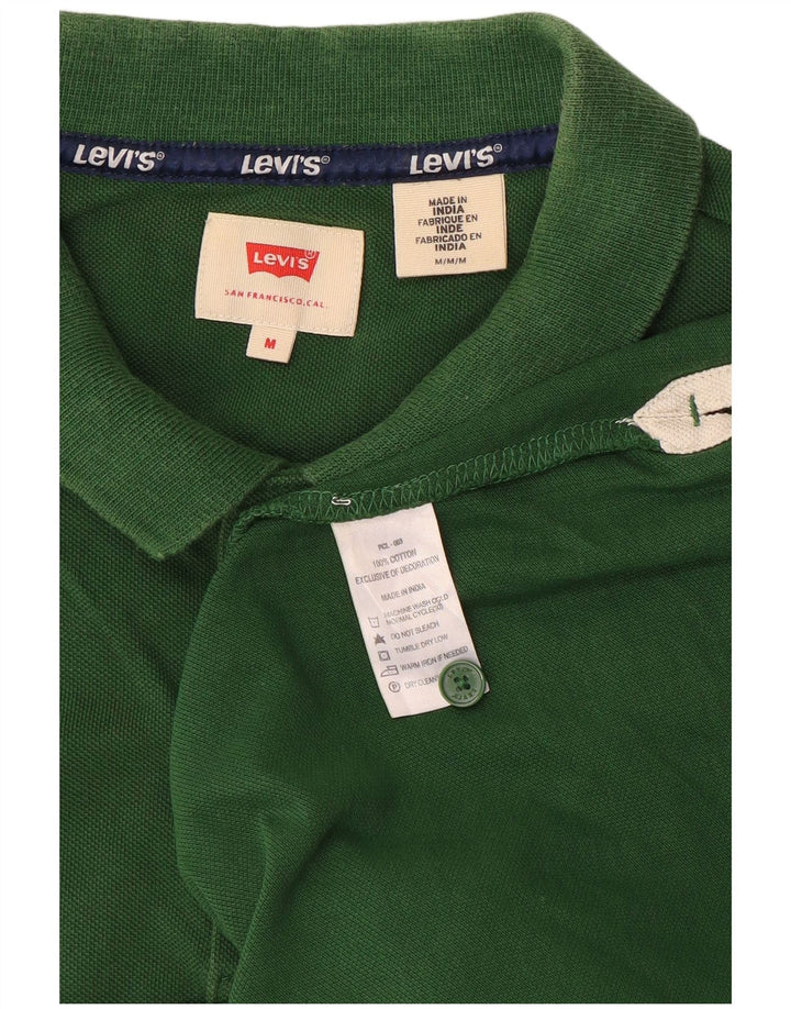 Мужская рубашка-поло Levi's, хлопок среднего зеленого цвета