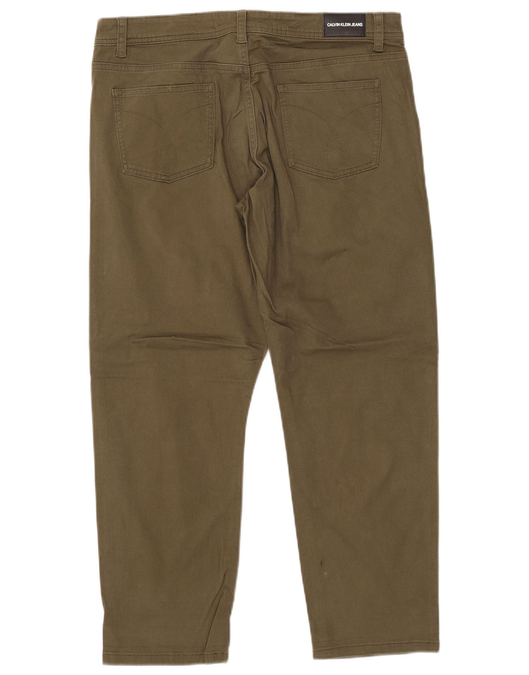 CALVIN KLEIN Женские зауженные укороченные брюки США 12, большие W34 L26, хаки