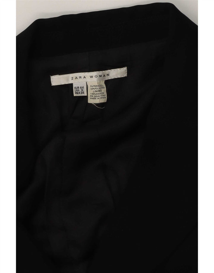 Женский пиджак Zara на 2 пуговицах EU 44 XL, черный полиэстер