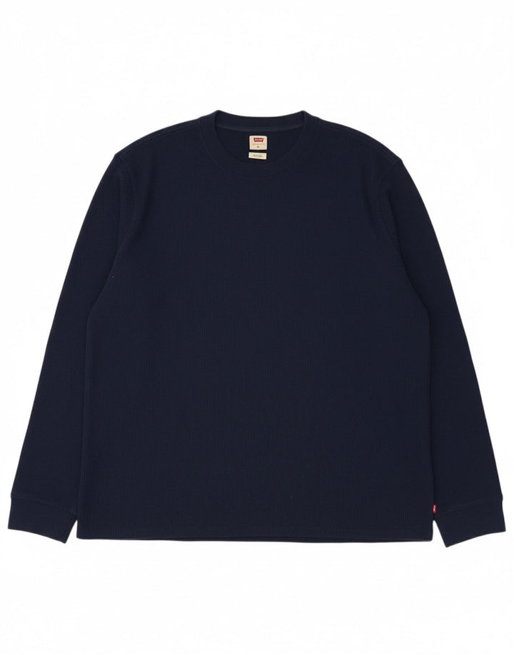 LEVI'S Mens Standard Top Long Sleeve XL Navy Blue Cotton