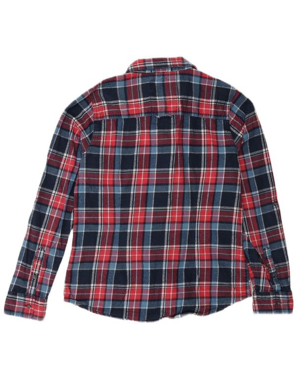 Женская фланелевая рубашка Superdry UK 16, большой размер, разноцветный хлопок в клетку