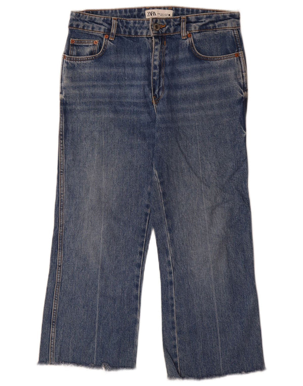Женские укороченные джинсы Zara EU 36 XS W26 L26 синие