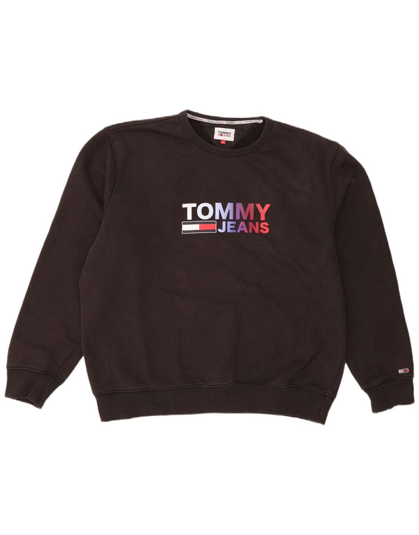 Tommy Hilfiger Мужской свитшот с рисунком 2XL, черный хлопок