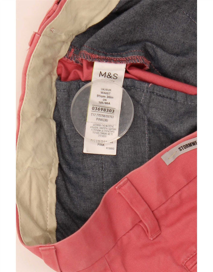 Мужские шорты чинос Marks & Spencer W36, большие розовые, хлопок