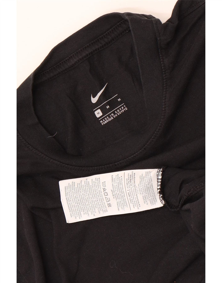 Мужская футболка Nike из хлопка среднего размера, черная
