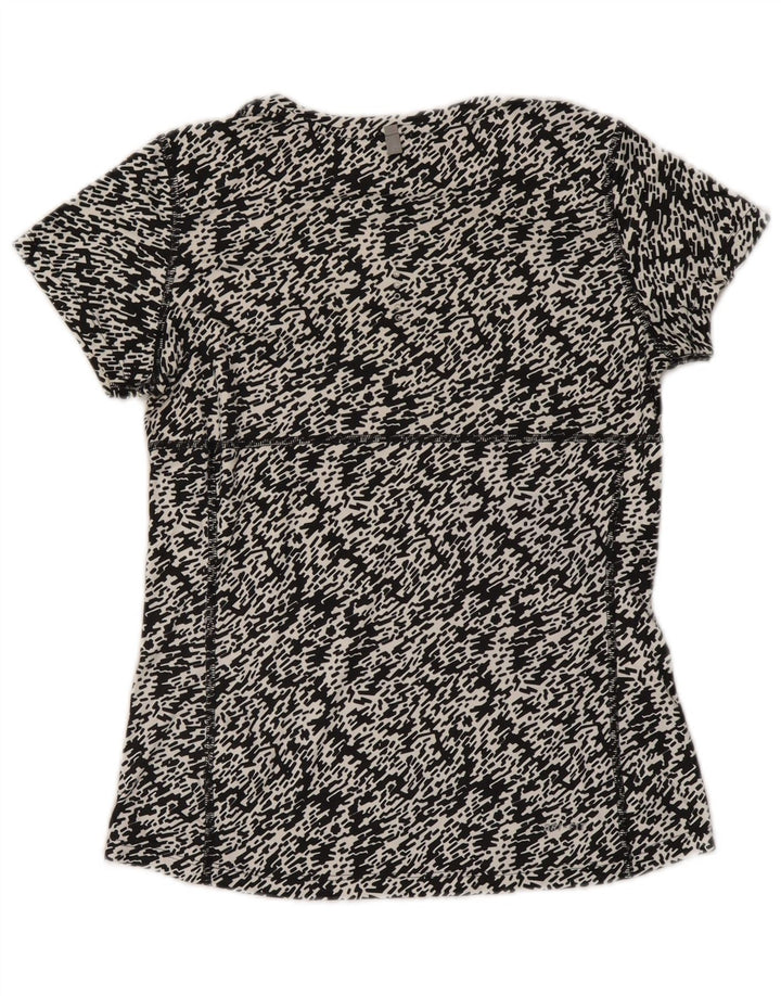 Женская футболка Nike Dri Fit Top UK 6 XS, черный полиэстер с крапинками