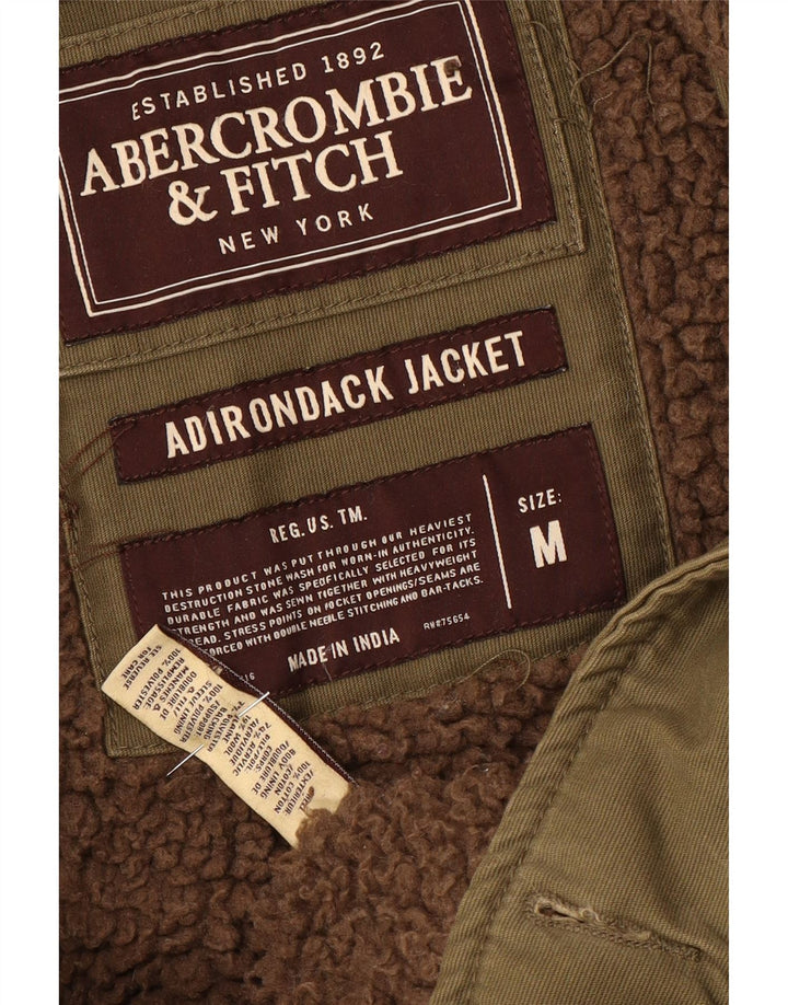 Мужская куртка из шерпы Abercrombie & Fitch UK 38, хлопок среднего цвета хаки