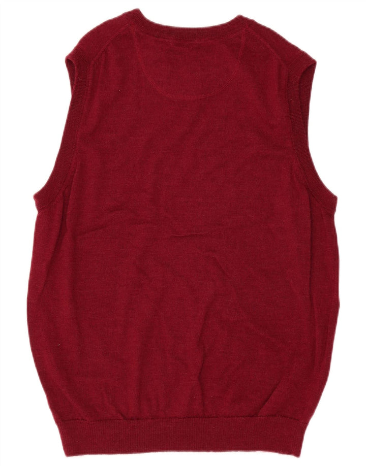 Мужская майка Orvis Vest из мериносовой шерсти среднего бордового цвета