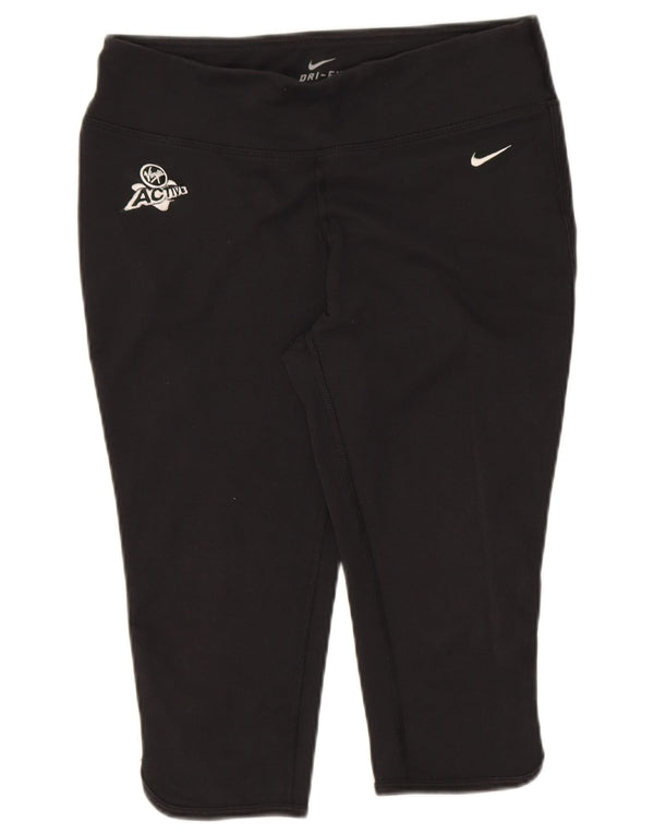 Женские спортивные шорты-бермуды Nike Dri Fit UK, размер 8/10, маленькие, черные, хлопковые