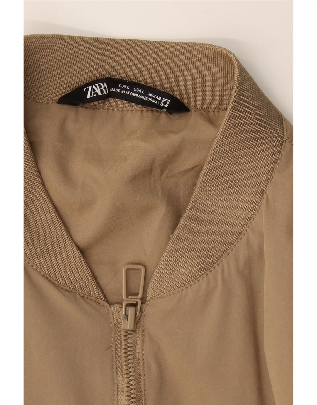 ZARA Mens Tracksuit Top Jacket Large Brown Polyester Vintage Zara and Second-Hand Zara from Messina Hembry 