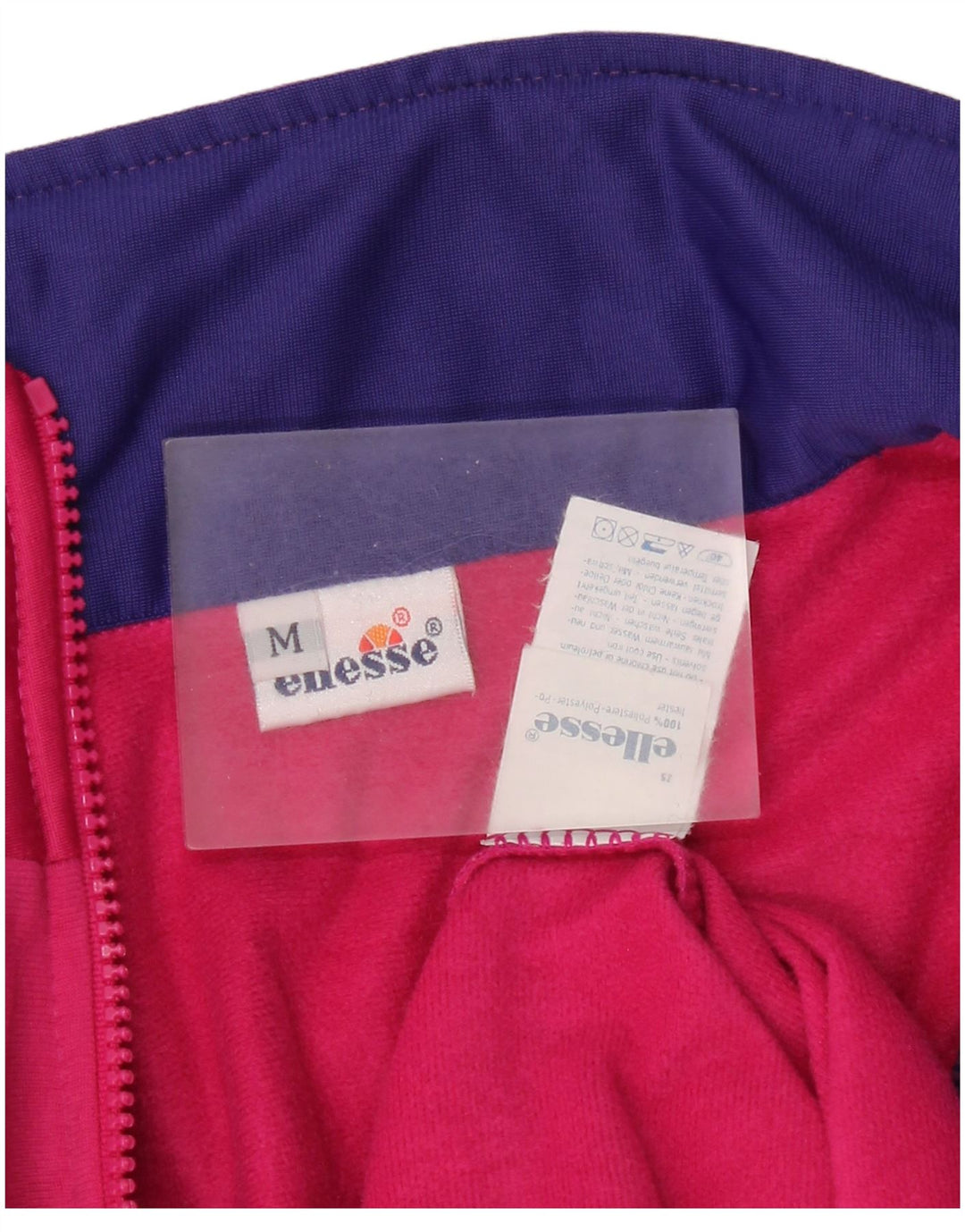 Женский спортивный костюм Ellesse Top Jacket UK 14 Средний розовый с цветными блоками в стиле ретро